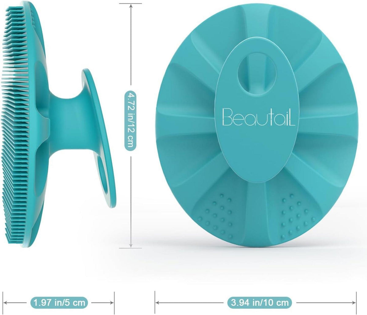 Silikon Peelingbürste Badebürste Duschbürste Weiche Borsten Cyan