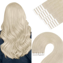 Echthaar Tape Extensions Platinblond 30cm 30g