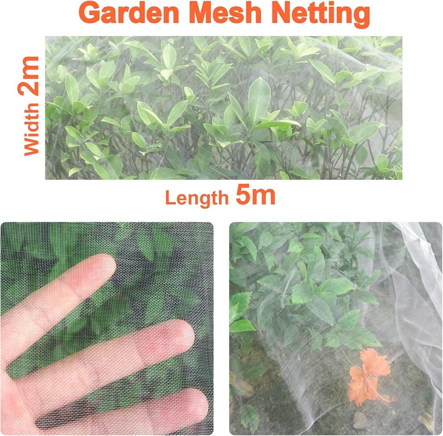 Akuoly Gemüseschutznetz 2m x 5m für Garten Pflanzen Obst