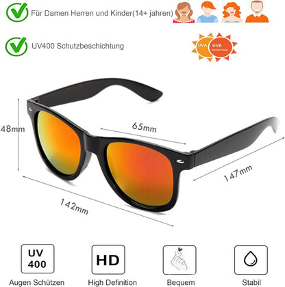 Eyegla 12er Set Unisex Retro Neon Party Sonnenbrillen Lustige Brillen