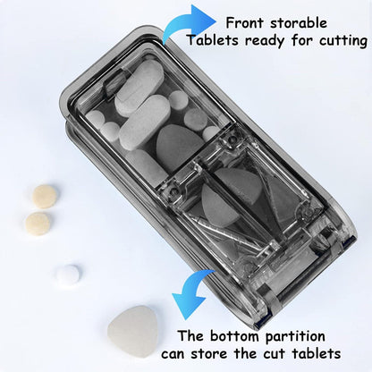 Tablettenteiler für große und kleine Tabletten mit Aufbewahrungsfach