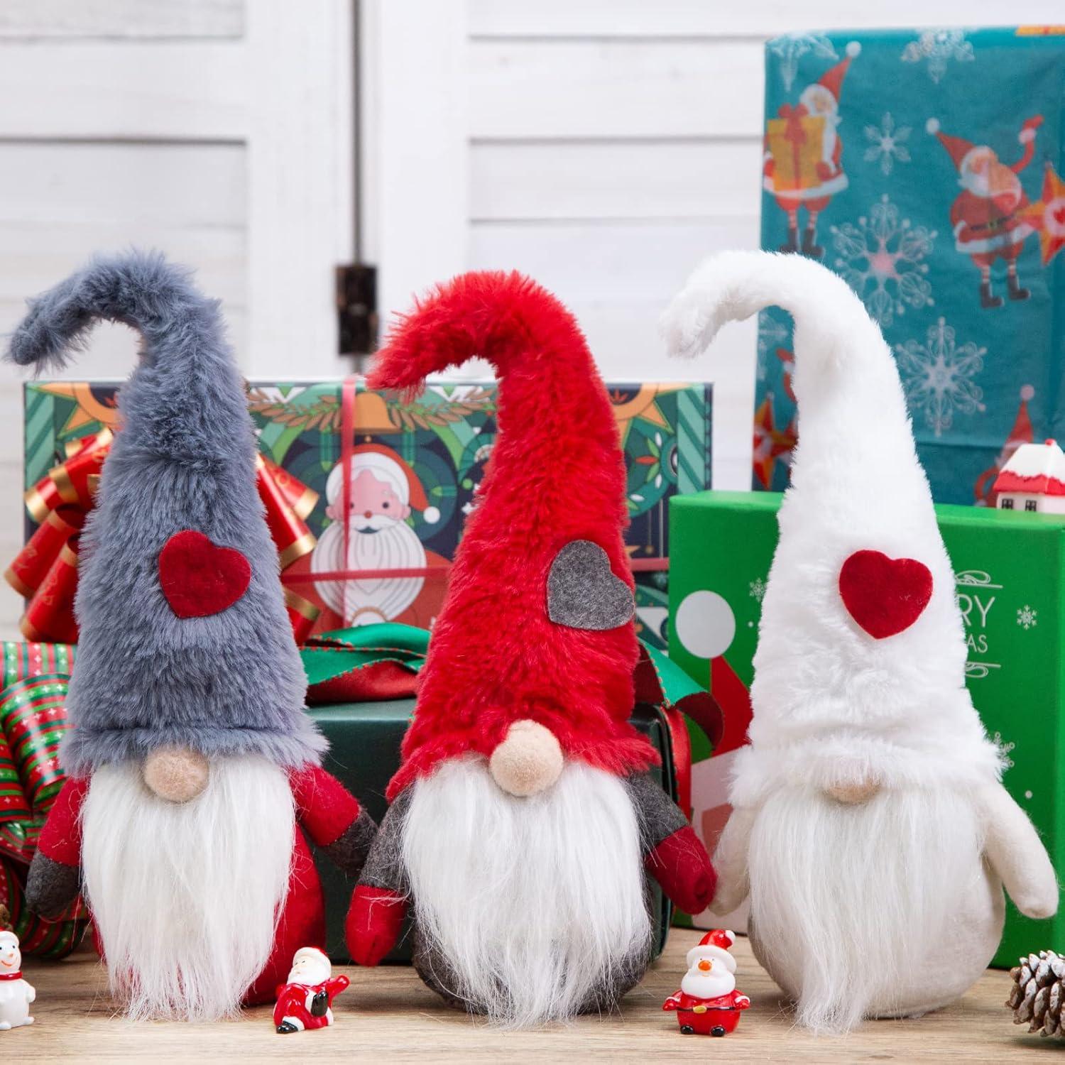 Handgemachte Weihnachtswichtel Figuren Set 3 Stücke 29.5cm