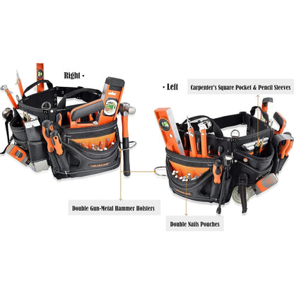 Werkzeuggürtel mit 18 Taschen, robust und bequem