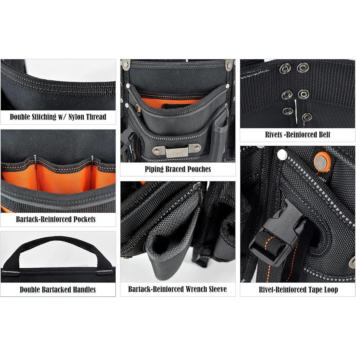 Werkzeuggürtel mit 18 Taschen, robust und bequem
