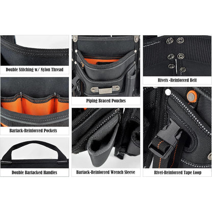 Werkzeuggürtel mit 18 Taschen, robust und bequem