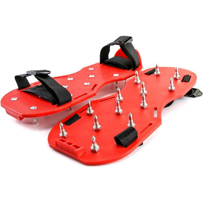 Nagelschuhe Profi mit 25mm Spikes für Epoxidböden, Rot