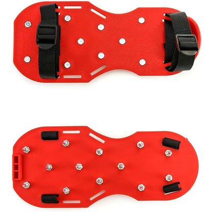 Nagelschuhe Profi mit 25mm Spikes für Epoxidböden, Rot