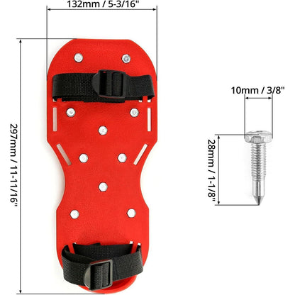 Nagelschuhe Profi mit 25mm Spikes für Epoxidböden, Rot