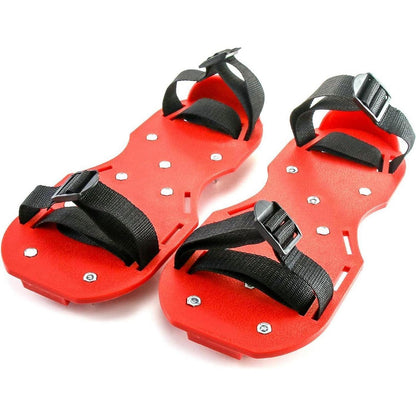 Nagelschuhe Profi mit 25mm Spikes für Epoxidböden, Rot