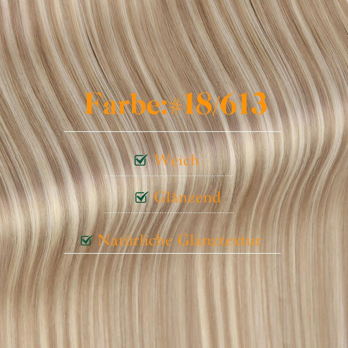 Echthaar Tape Extensions Blond Aschblond 55cm #18/613