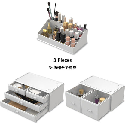 XL Kosmetik Make Up Organizer Weiß 6 Schubladen