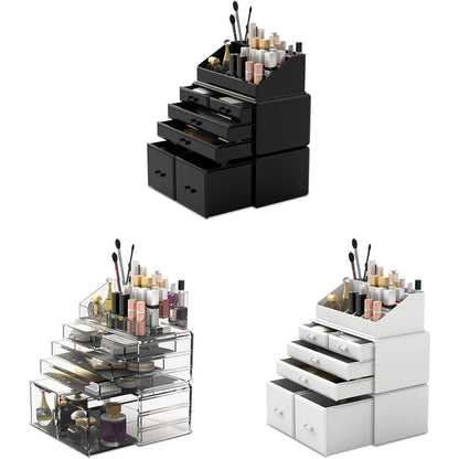 XL Kosmetik Make Up Organizer Weiß 6 Schubladen