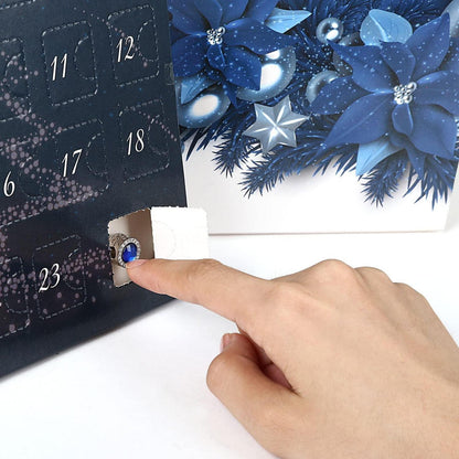 Blauer Schmuck Adventskalender mit 24 Charms & Ketten