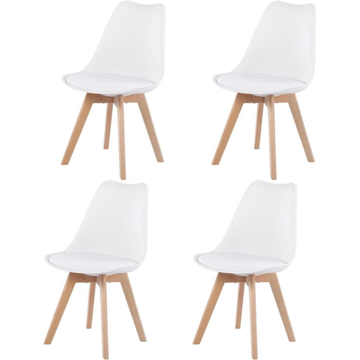 Esszimmer-Set: Küchentisch & 4 Stühle, Nordisches Design