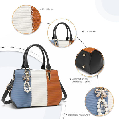 Miss Lulu Handtasche Damen Mittelgroß Multicolor Elegant