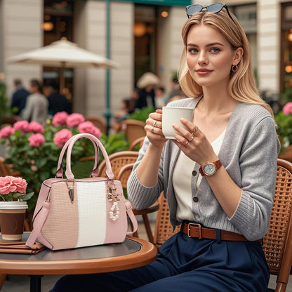 Miss Lulu Handtasche Damen Mittelgroß Multicolor Elegant