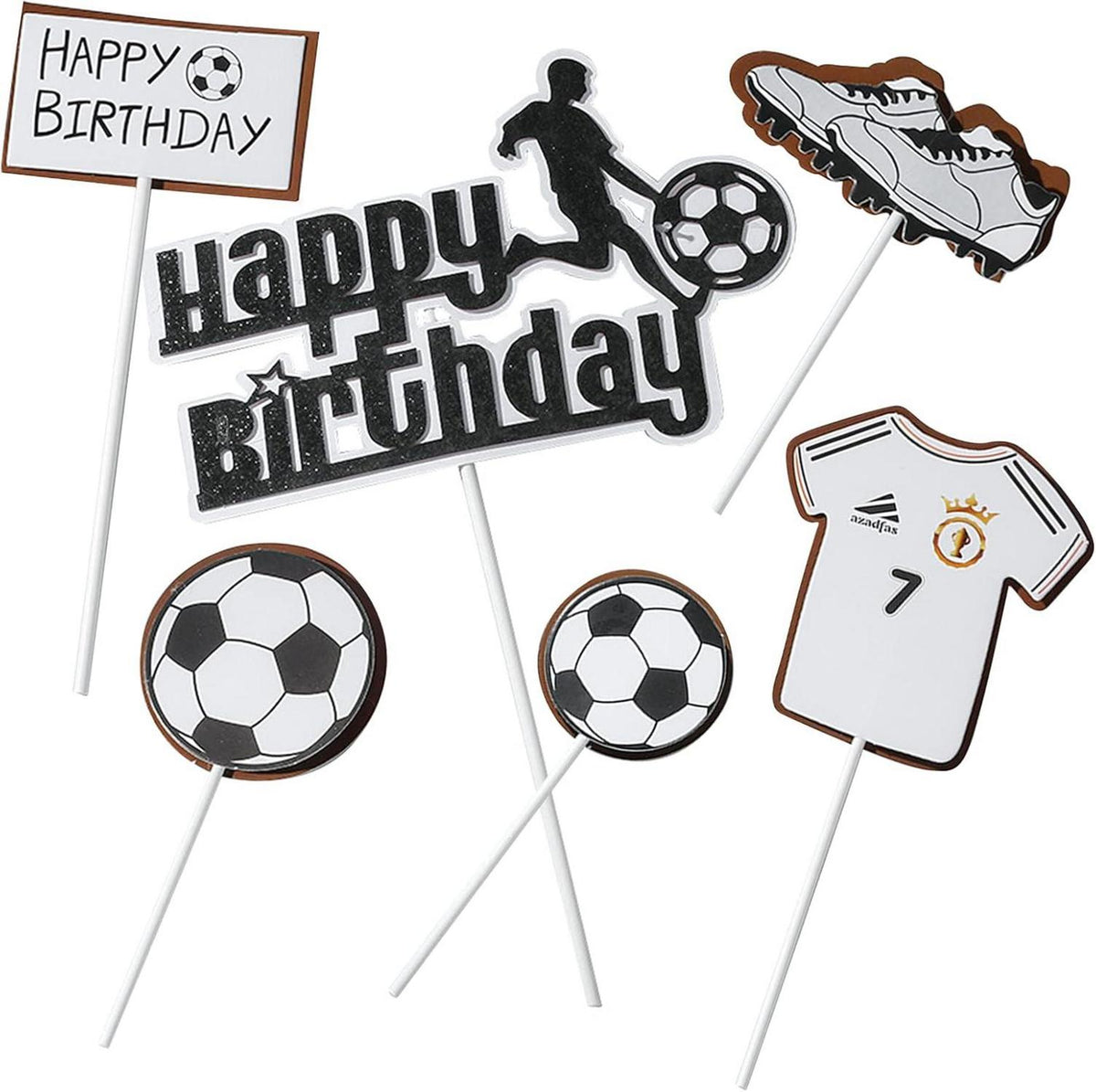 Basketball Fußball Cake Topper Set Kindergeburtstag Partydekoration