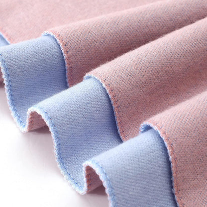 Damen Schal kuschelweich Karo Rosa Blau Elegant Komfortabel