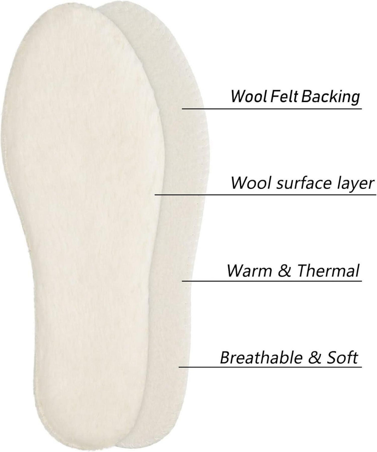Lammfell Einlegesohlen Winter Warme Schuheinlagen Gr.28-46