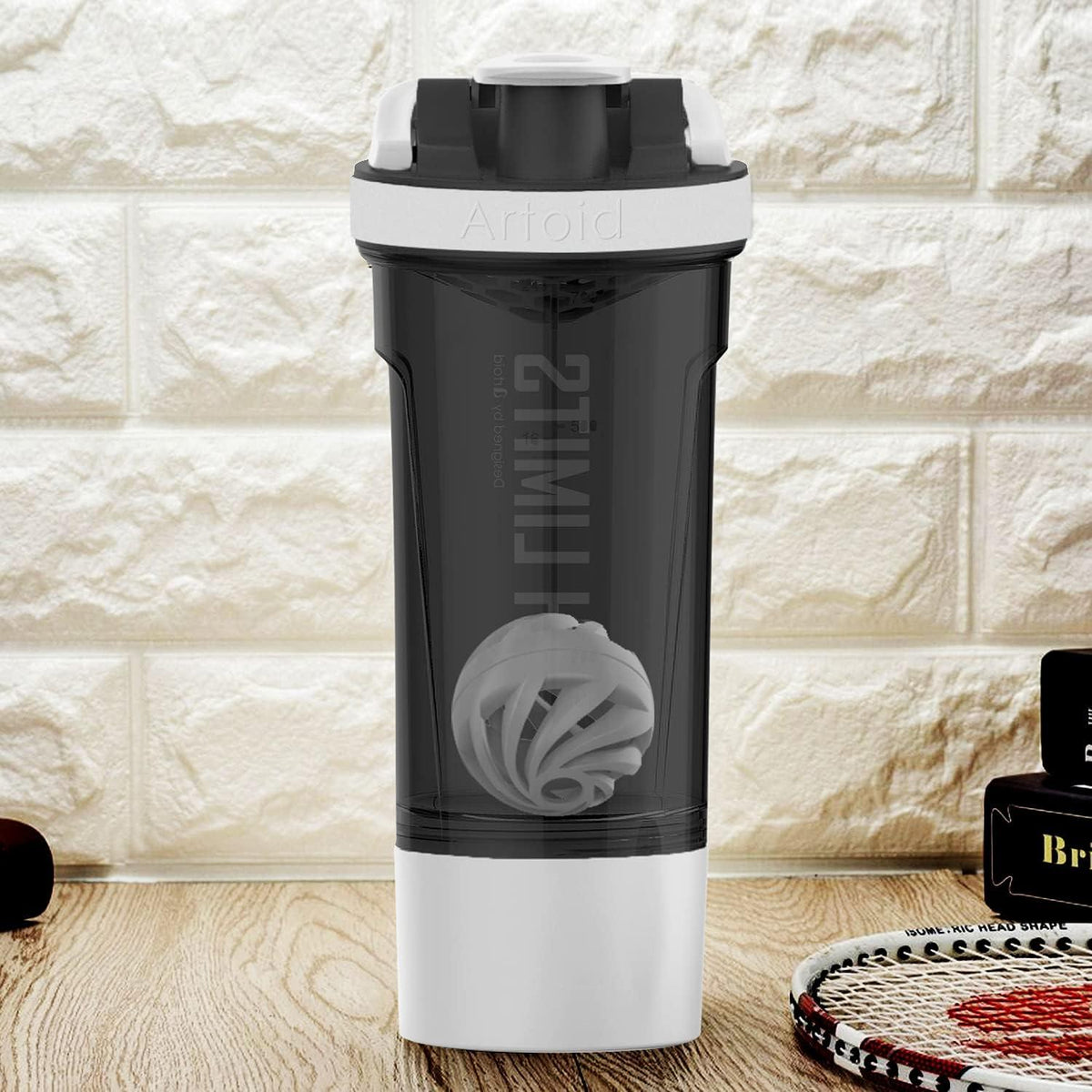 Inspirational Fitness Protein Shaker Flasche 680 ml, Dual Mixing