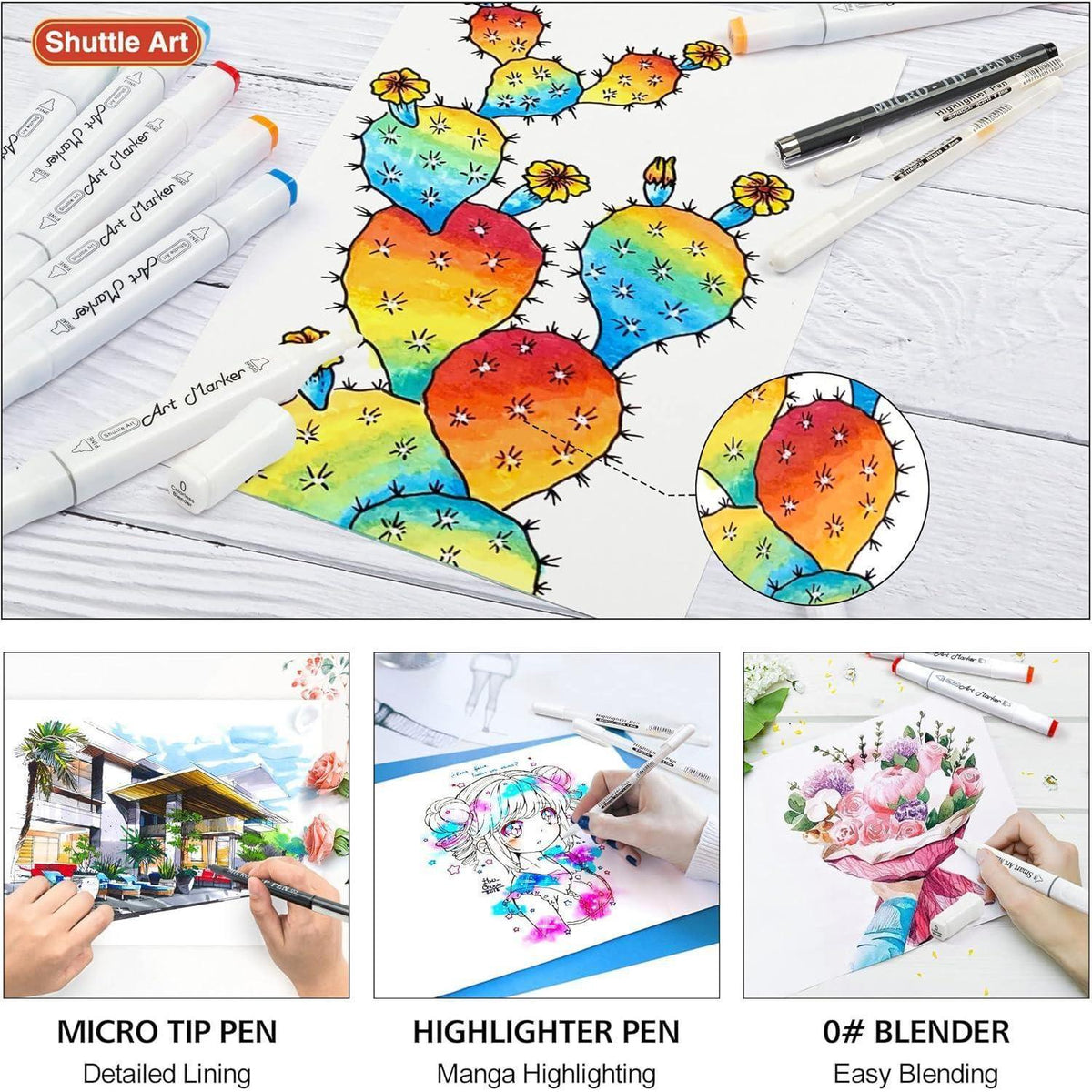 280er Alkohol Marker Set – Doppelseitig & Vielseitig
