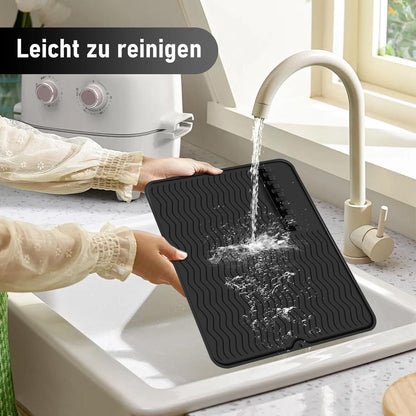 Abtropfmatte aus Silikon 50x40 cm hitzebeständig rutschfest