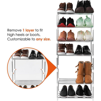 Xerhnan Schuhregal 4 Ebenen für 8 Paar Schuhe