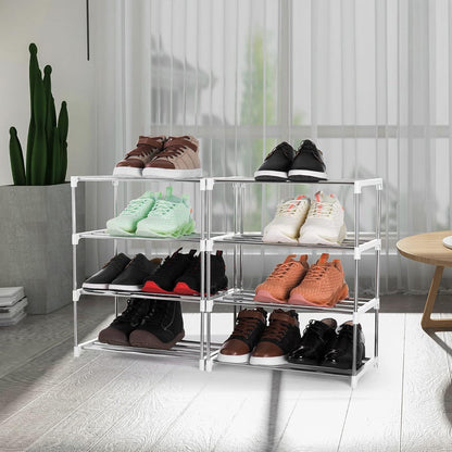 Xerhnan Schuhregal 4 Ebenen für 8 Paar Schuhe