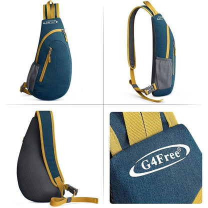 Leichte Brusttasche Dunkelblau für Wandern & Radfahren