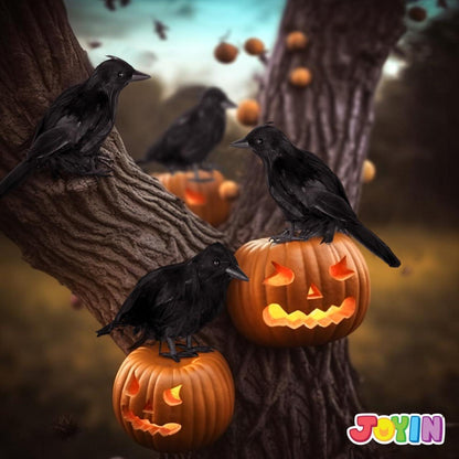 Halloween Krähe Dekoration Set 6 Pcs Rabe Gefälschte Requisiten