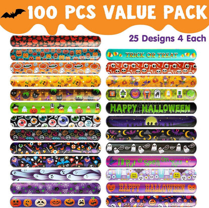 JOYIN Halloween Slap Armbänder 100 Stück für Kinder, Party