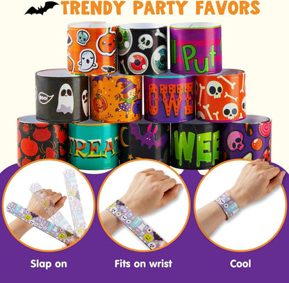 JOYIN Halloween Slap Armbänder für Kinder - 100 Stück