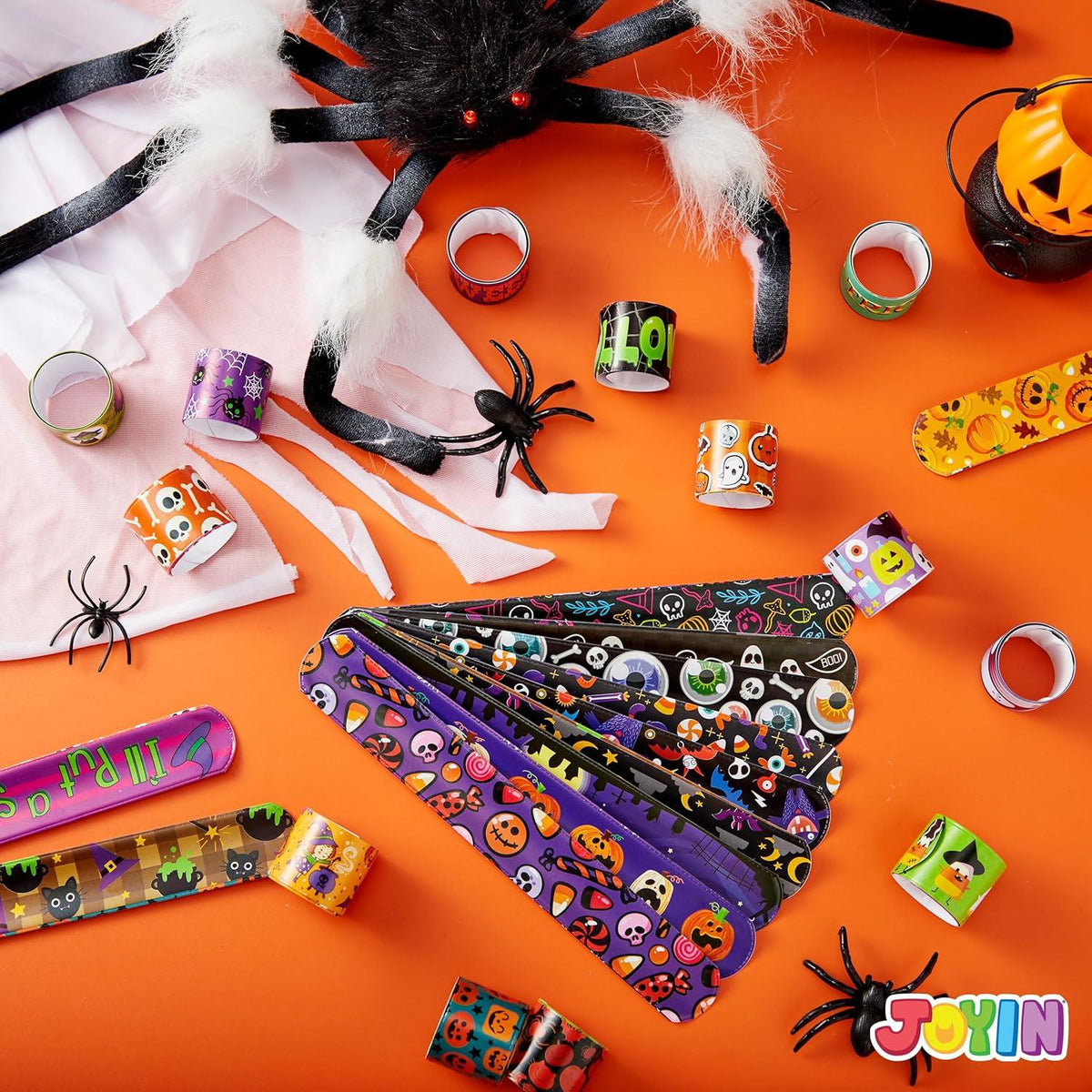 JOYIN 100 Stück Halloween Slap Armbänder Party Favors für Kinder