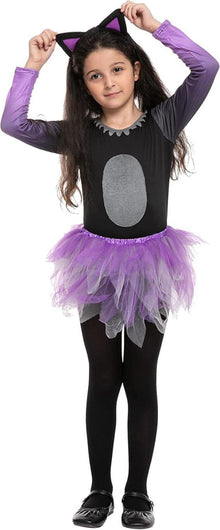Halloween Mädchen Katze Kostüm Lila Tutu Rock für Party 3-4