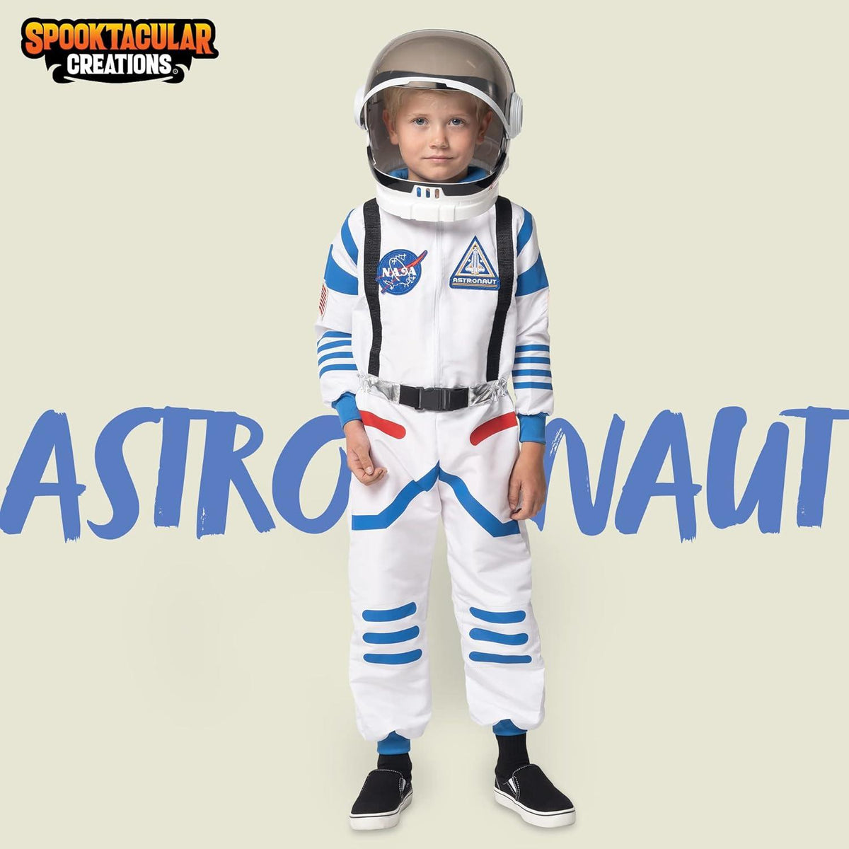 Spooktacular Astronaut Kostüm für Kinder weiß NASA Pilot
