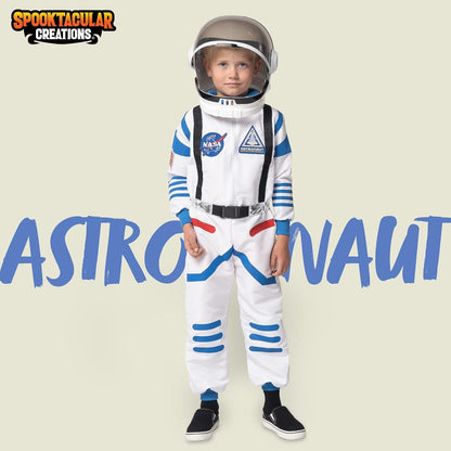 Spooktacular Astronaut Kostüm für Kinder weiß NASA Pilot
