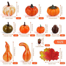 Kesote Herbst Deko Set 120 PCS Kürbis Ahornblatt Tischdeko