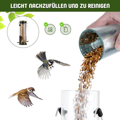 Vogelfutterhaus Metall zum Aufhängen für Wildvögel, 2