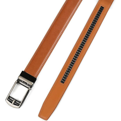 Ledergürtel Herren Automatik Schnalle Leder Gürtel 3.5 CM