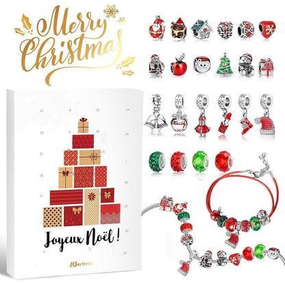 MJARTORIA Roter Schmuck Adventskalender für Mädchen 2024 DIY