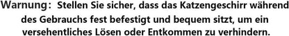 Supet Katzengeschirr und Leine Set Grau M M Reflektierende Sicherheitsweste