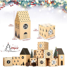 Adventskalender zum Befüllen: 24 Schachteln Haus-Form