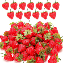 30 Stück Künstliche Erdbeeren Simulation Rot Dekoration