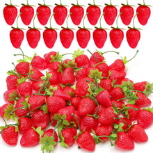 30er Set Künstliche Erdbeeren Rot Kunststoff Simulation