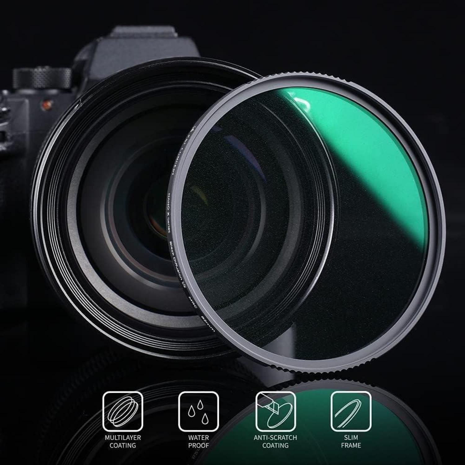72mm Black-Mist 1/2 Filter Optisches Glas 28-Fach beschichtet