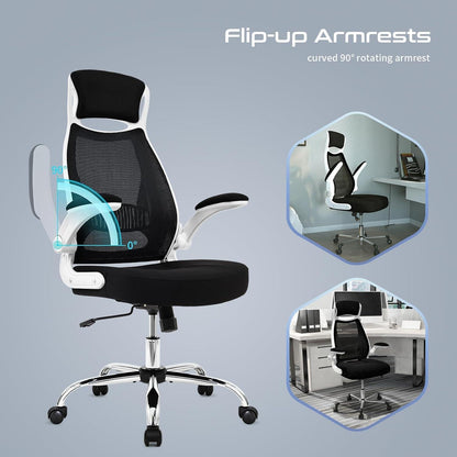 Ergonomischer Bürostuhl mit Armlehnen und Lendenwirbelstütze