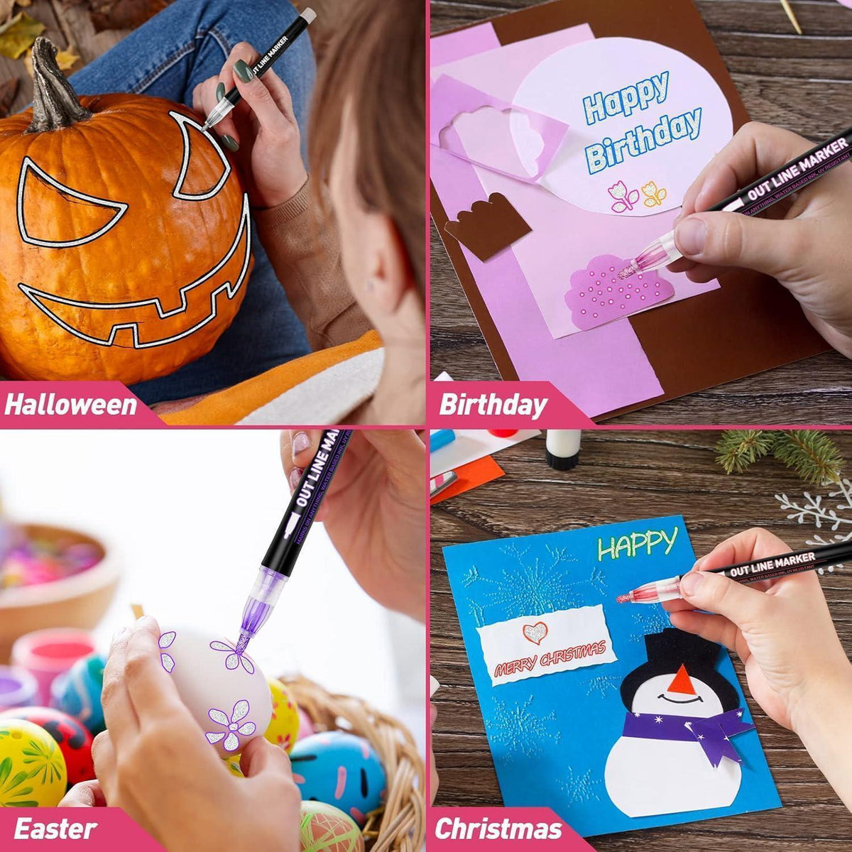 Glitzerstifte 12er Set – Zauberstifte für Kinder & Basteln