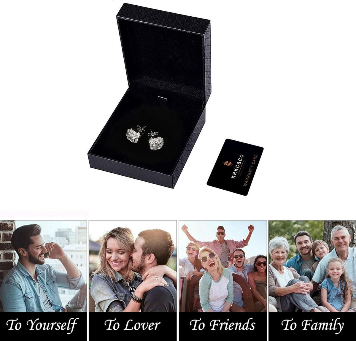 Silber Ohrringe Herren Iced Out mit Zirkonia, allergiefrei, Geschenk