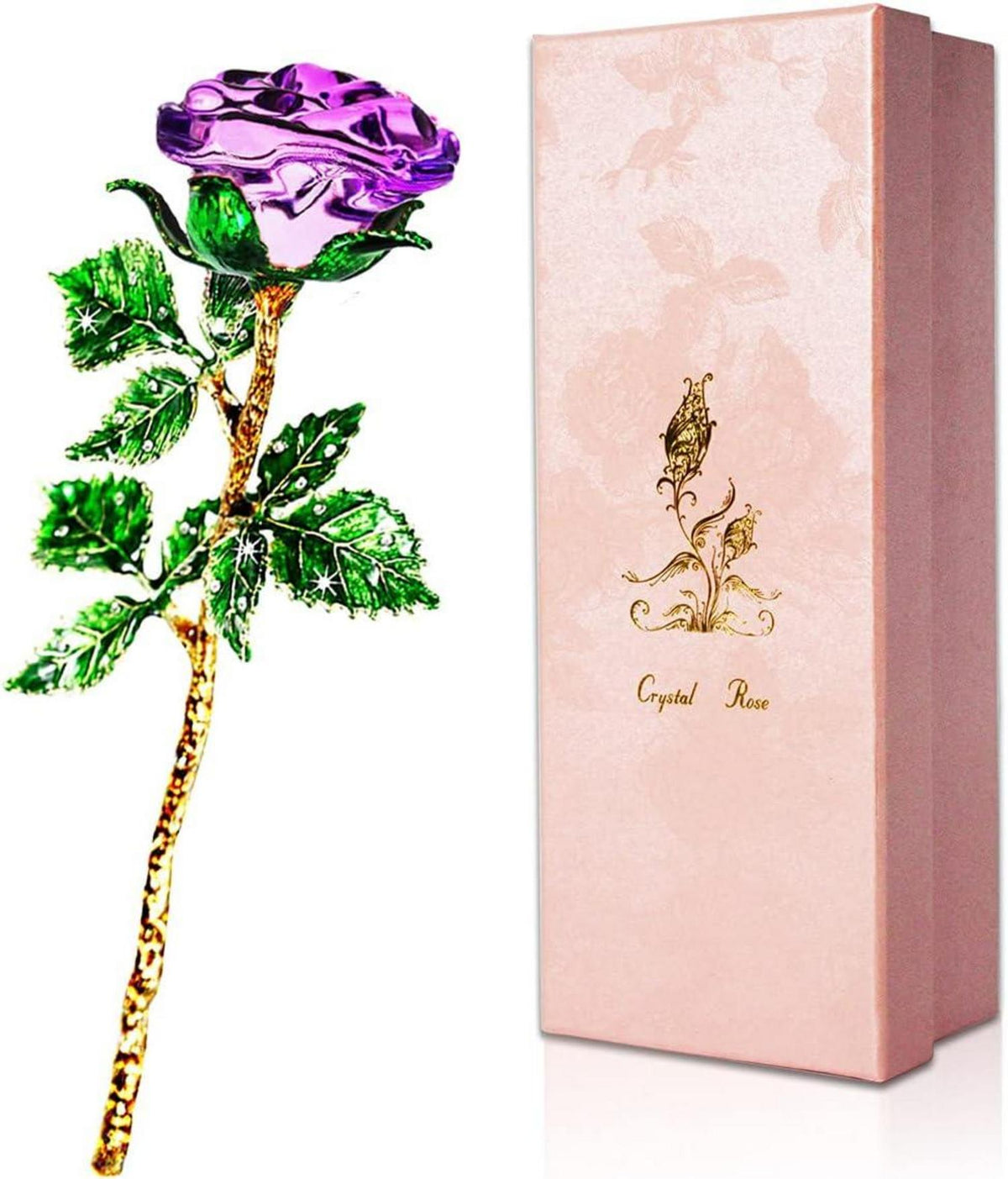 Kristall Rose mit Geschenkbox K9 Glasrose Ewige Blume Muttertag