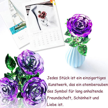 Kristall Rose mit Geschenkbox K9 Glasrose Ewige Blume Muttertag